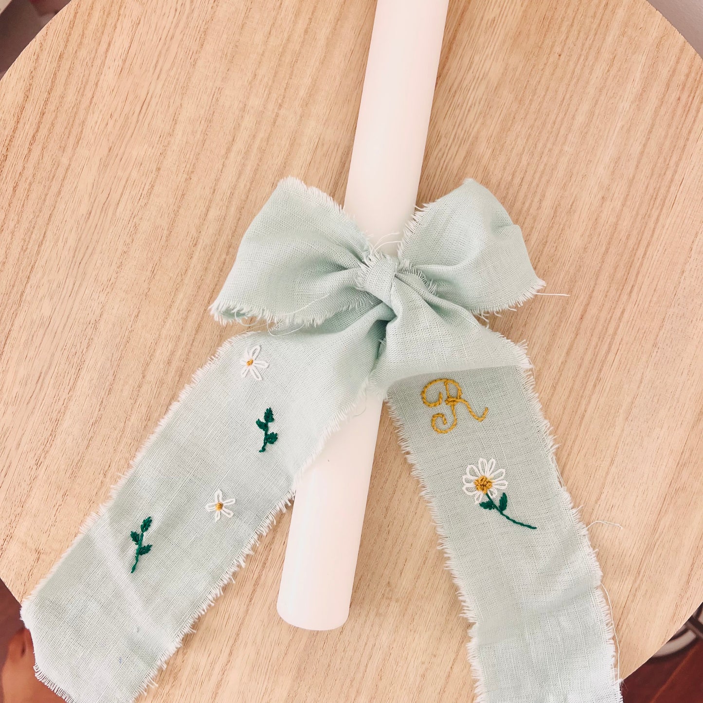 Faixa de vela bordada