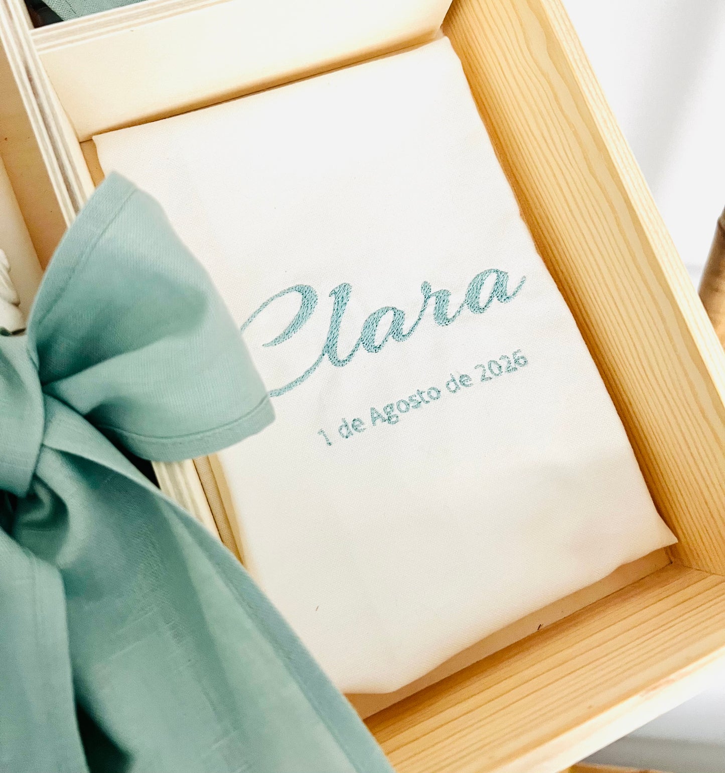 Conjunto batismo com toalha bordada