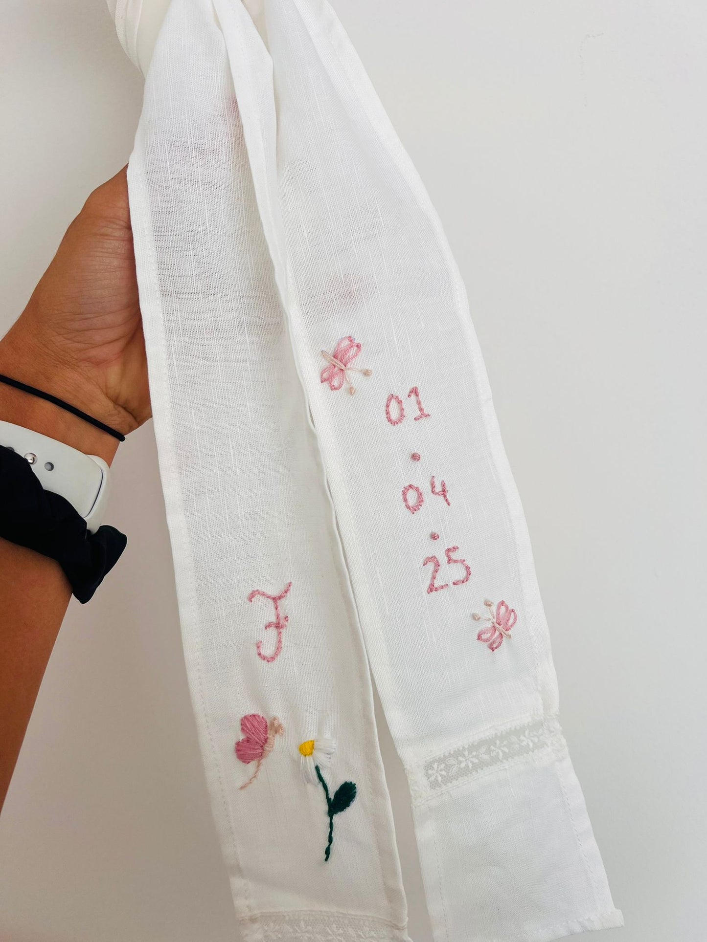 Bordado Personalizado na Faixa da Vela