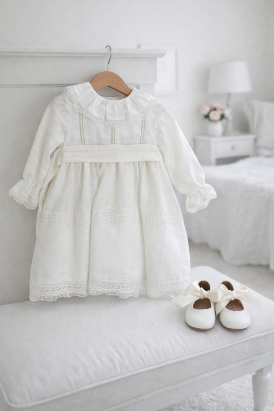 vestido batismo menina