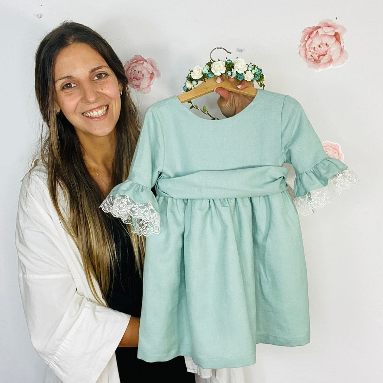 vestido em linho de cor 5