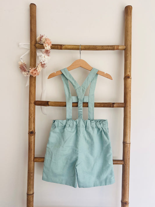 Pantalones cortos tiroleses verde agua