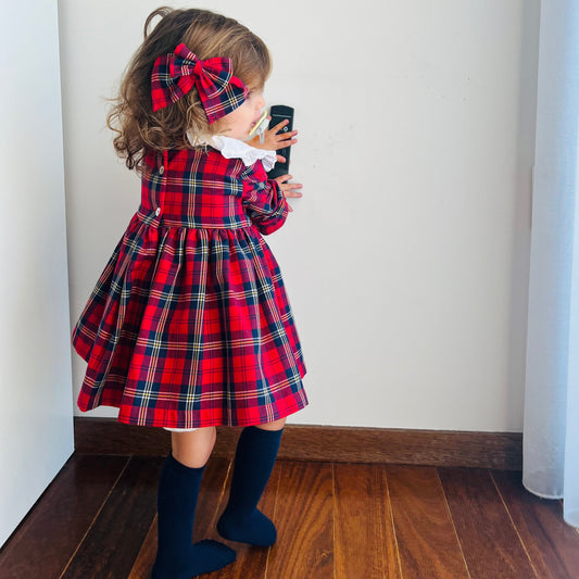 Vestido Lucy de Xadrez Vermelho