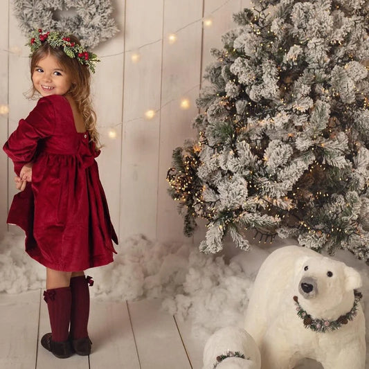 Vestido Veludo Bordeaux tamanho 2 anos