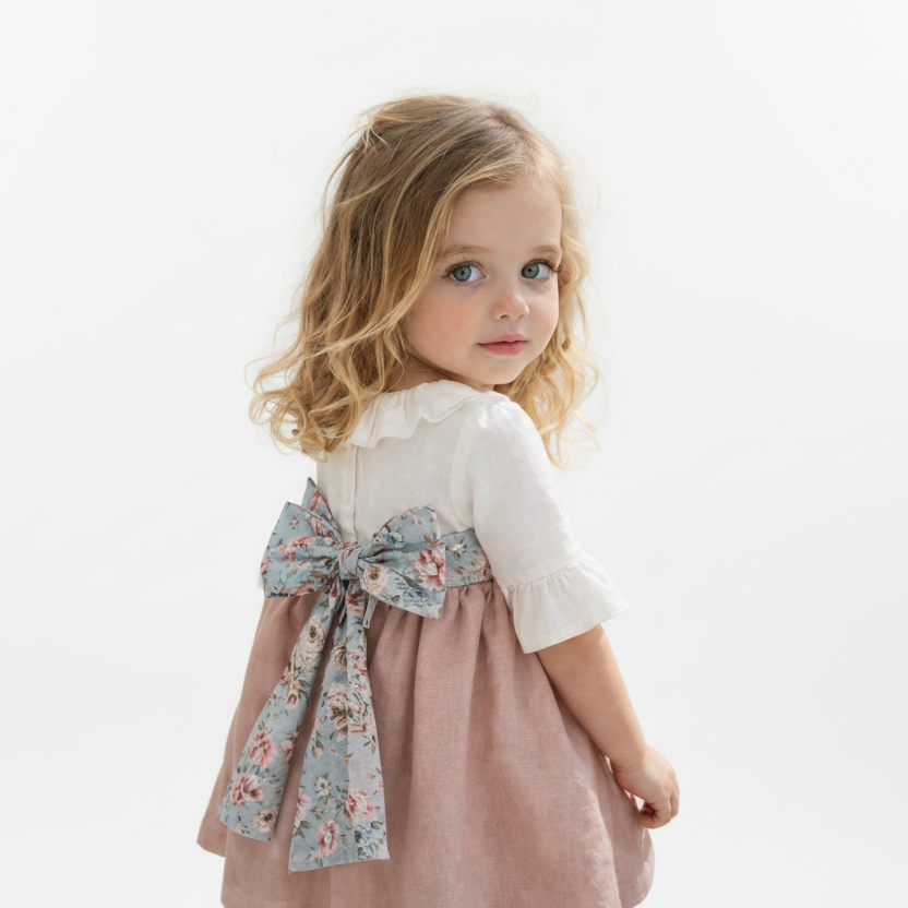 Vestido Beatriz com Faixa Florida