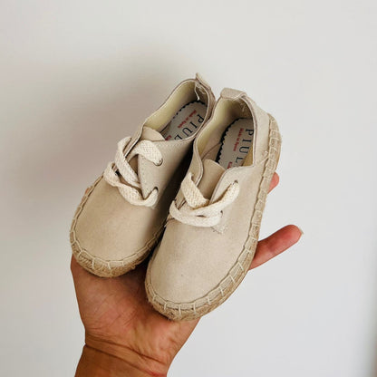 Raw Linen Shoes with Laces
