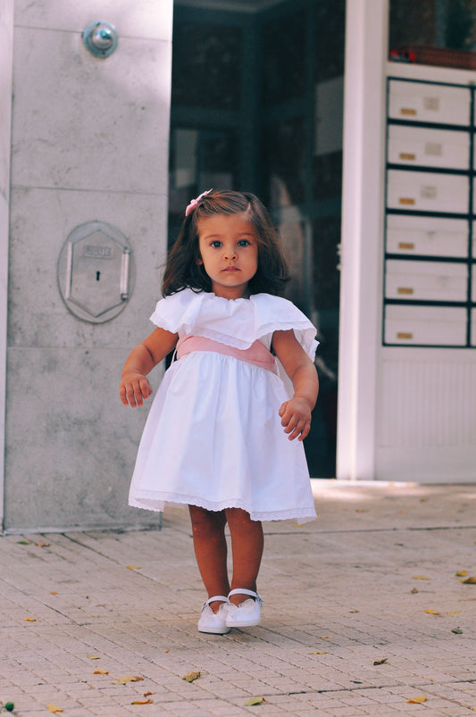 Vestido kika com bordado ingles