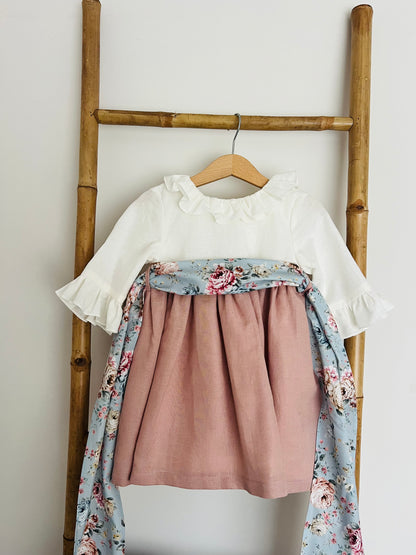 Vestido Beatriz com Faixa Florida