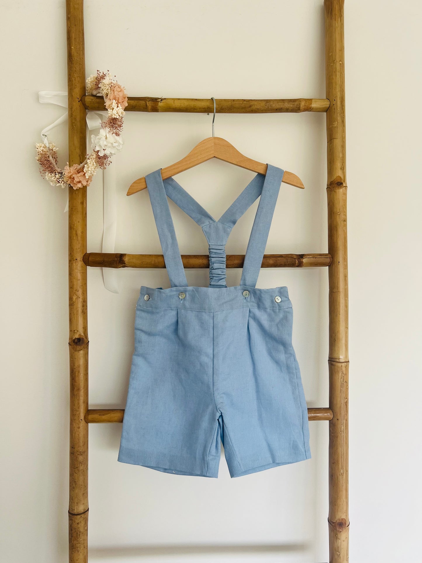Azafata Blue Suspender Shorts