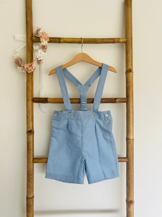 Azafata Blue Suspender Shorts