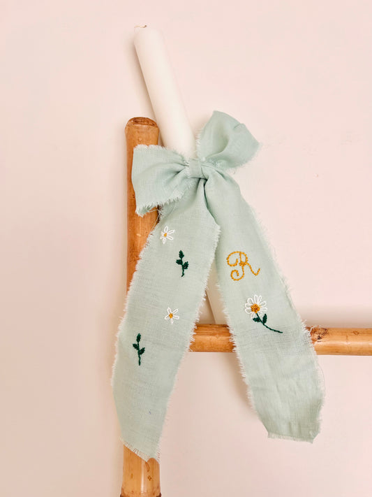 Faixa de vela bordada