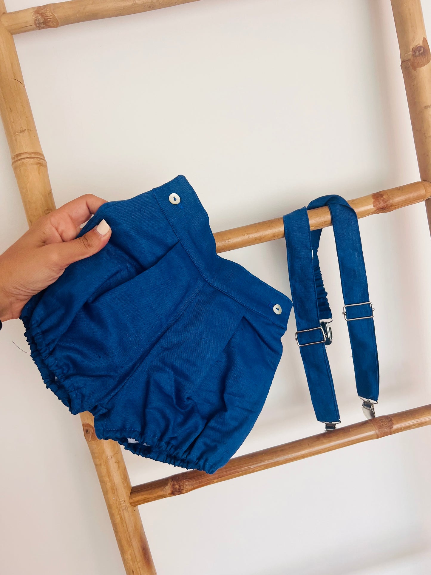 calcao bloomer suspensorios 18 meses azul