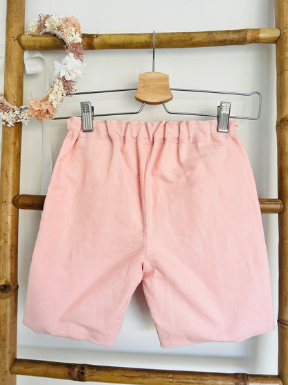 Shorts with pleated belt - Light pink