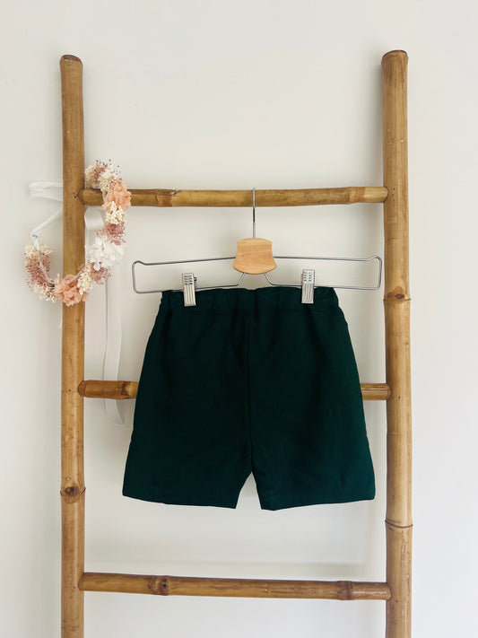 Pantalones cortos lisos color verde oscuro/bosque