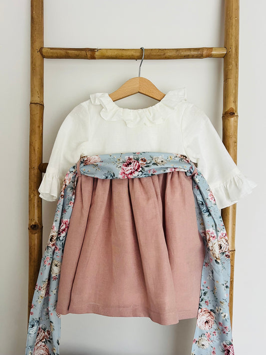 Vestido Beatriz com Faixa Florida