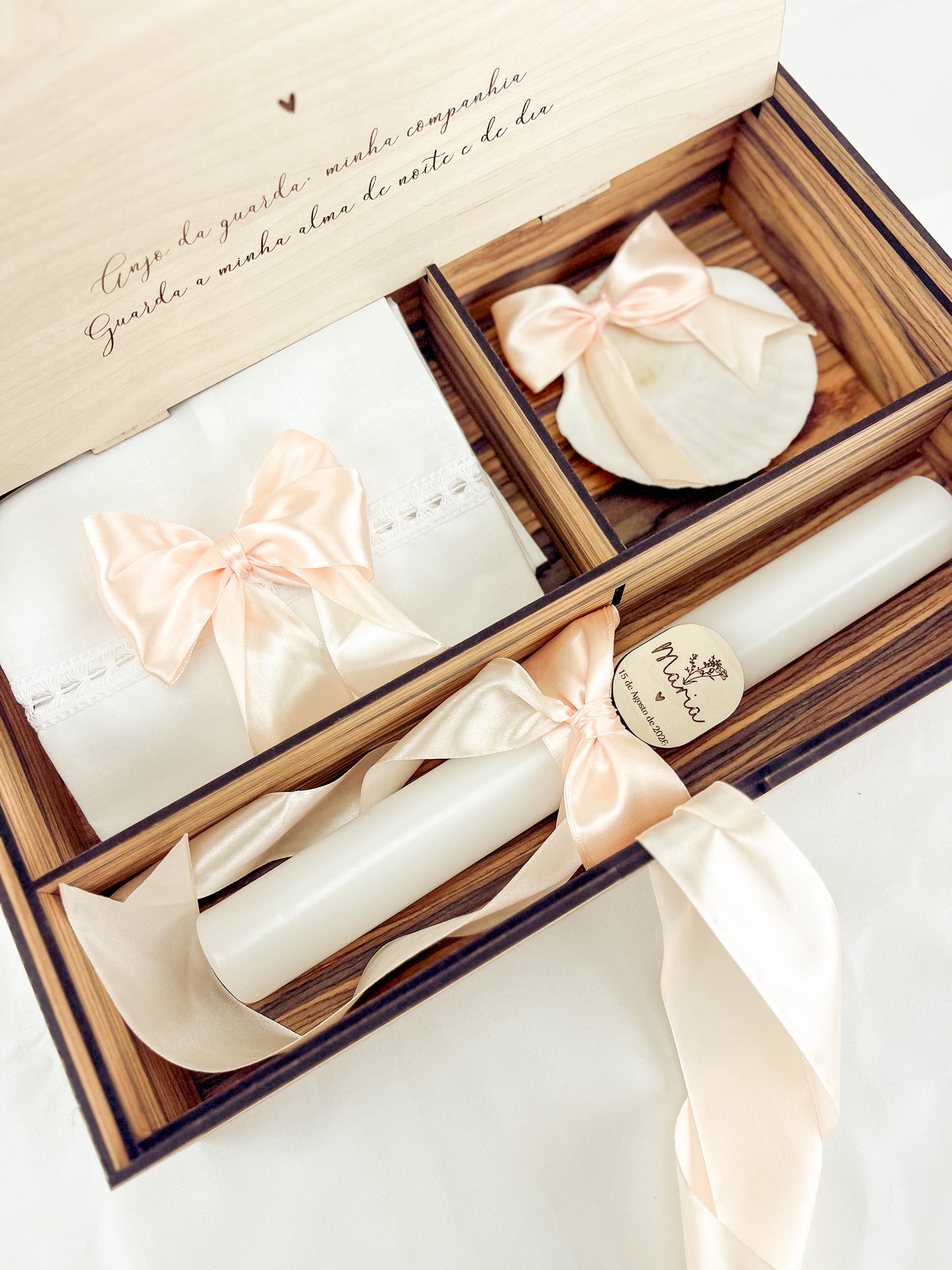 Caixa de Batismo com nome em acrilico