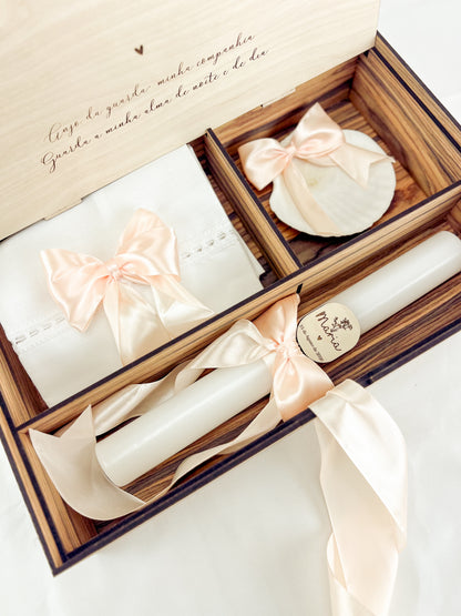 Caixa de Batismo com nome em acrilico