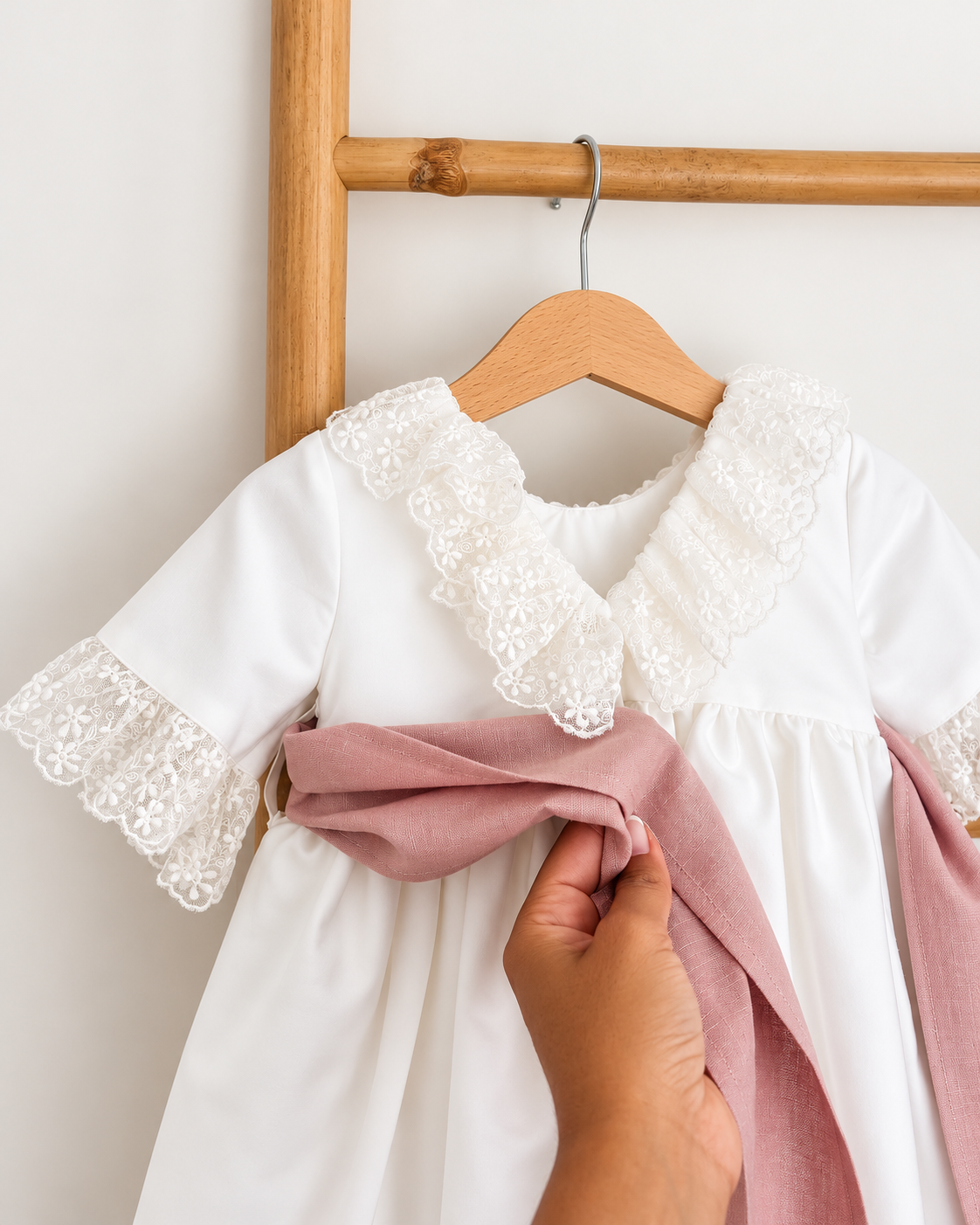 Vestido de cerimónia para menina criança com renda 1