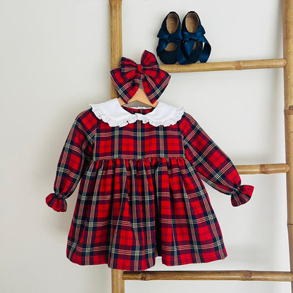 Lucy Red Plaid Dress