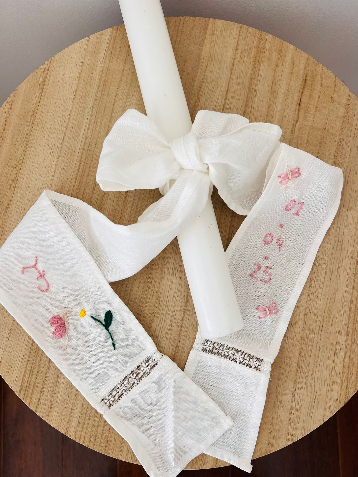 Bordado Personalizado na Faixa da Vela