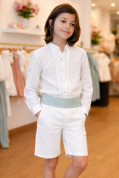 Boy's Set with Removable Pleated Headband