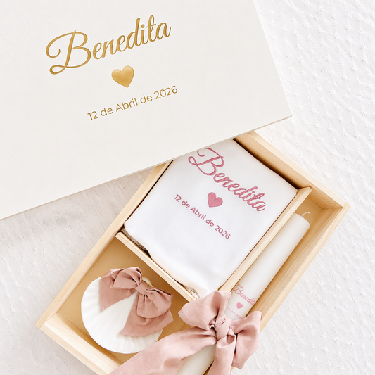 Conjunto de batismo coração