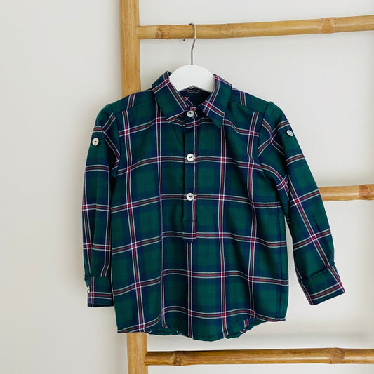 camisa de xadrez menino 