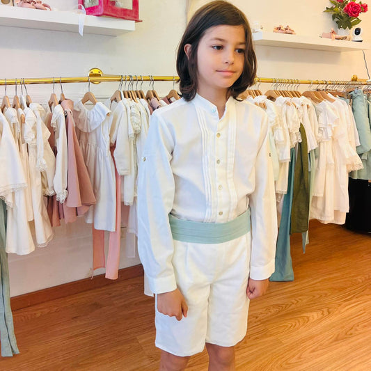 Boy's Set with Removable Pleated Headband