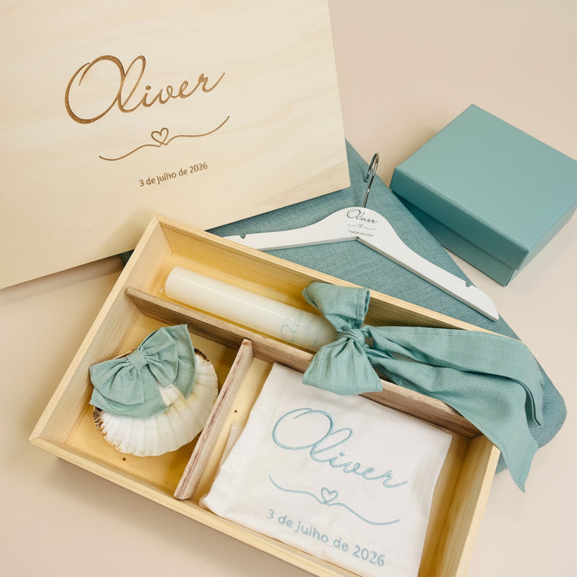 Conjunto de batismo Linha Coração