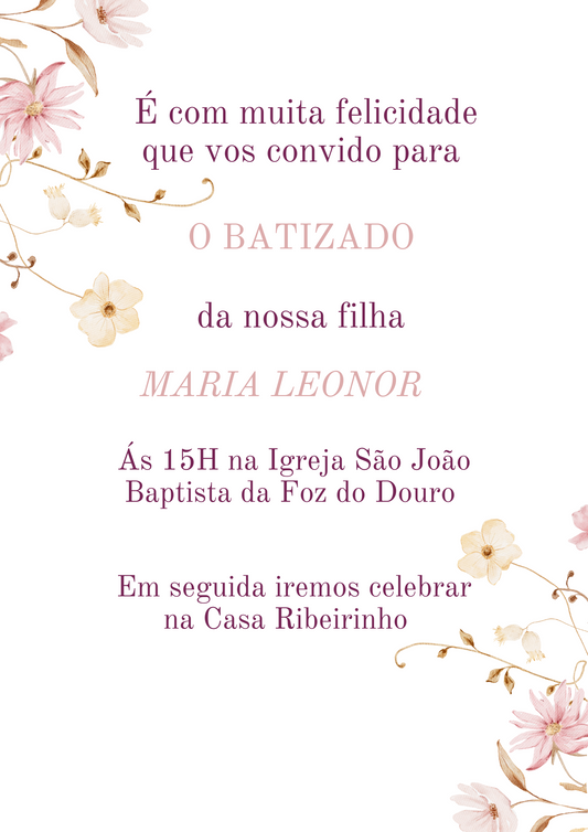 convite batismo