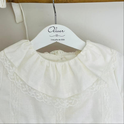 cruzeta cabide de batismo personalizada com nome