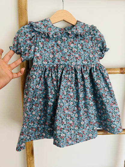 vestido com flores menina portugal crianca