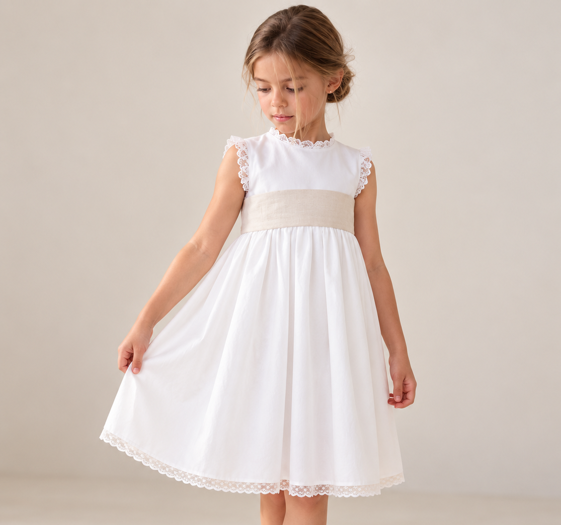 vestido com rendas de cerimonia para menina