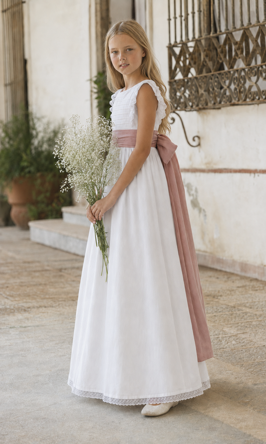 vestido comprido para comunhão de menina