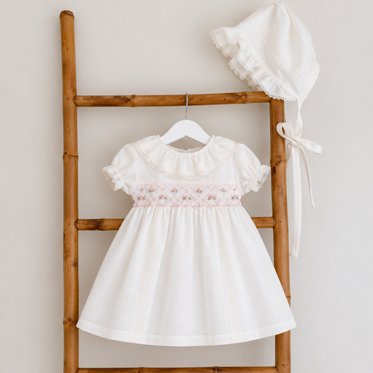 vestido smocked crianca