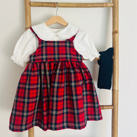 vestido xadrez vermelho menina natal Portugal