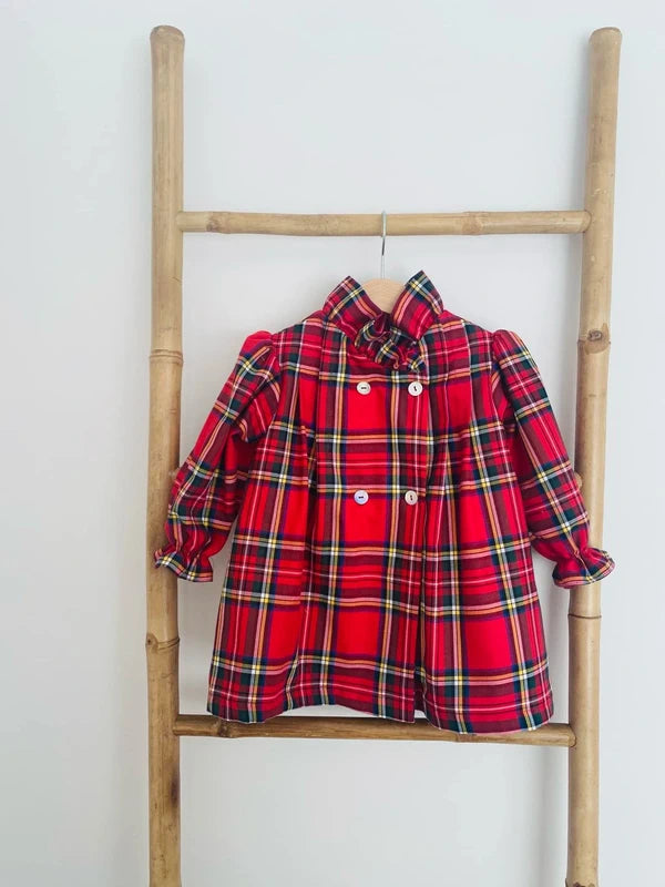 vestido xadrez vermelho natal