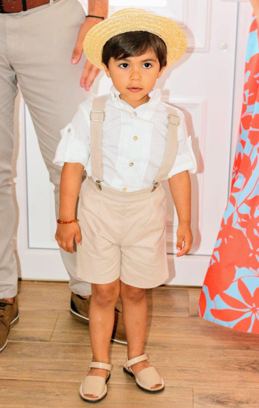 calcao com suspensorios cerimonia 