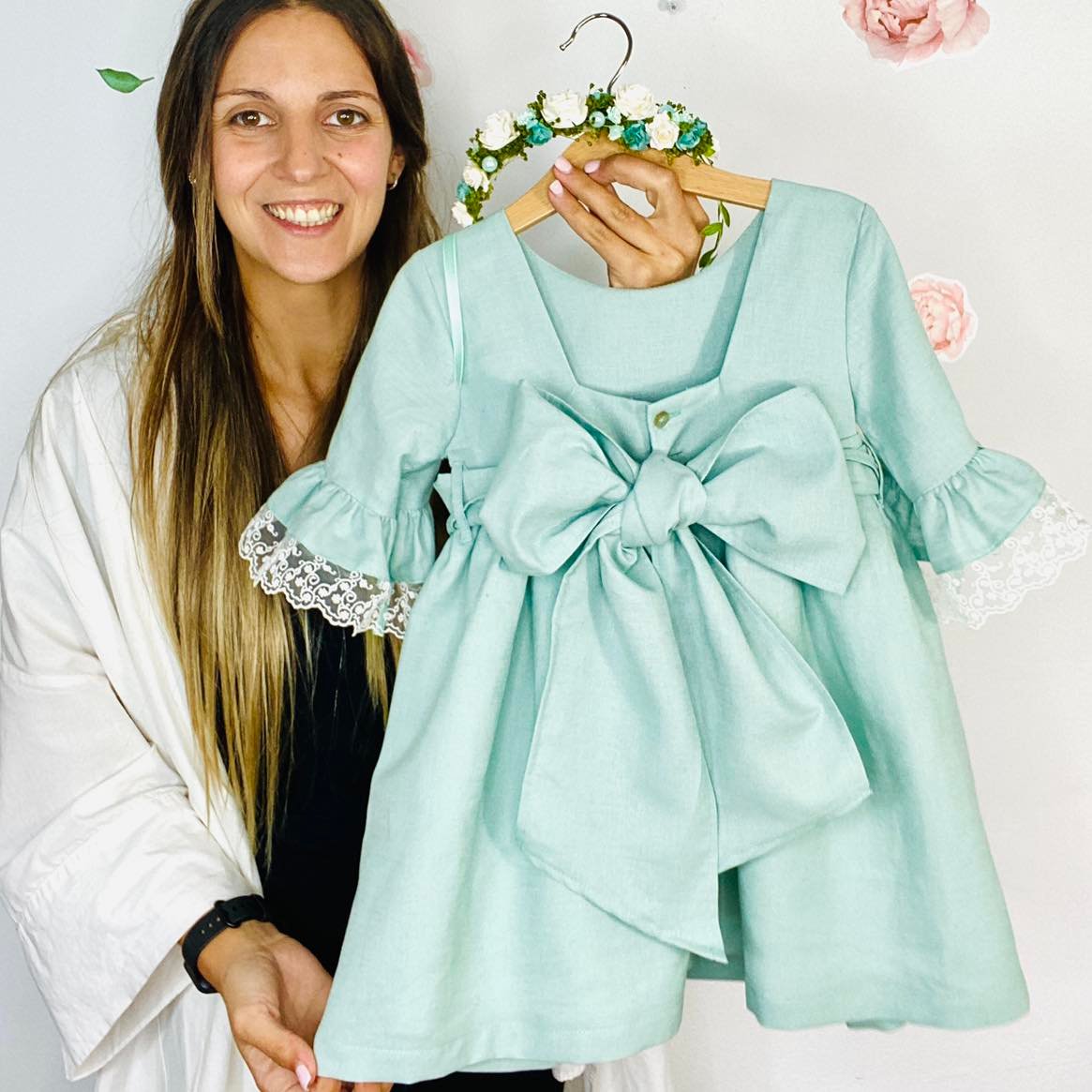 vestido em linho de cor 4